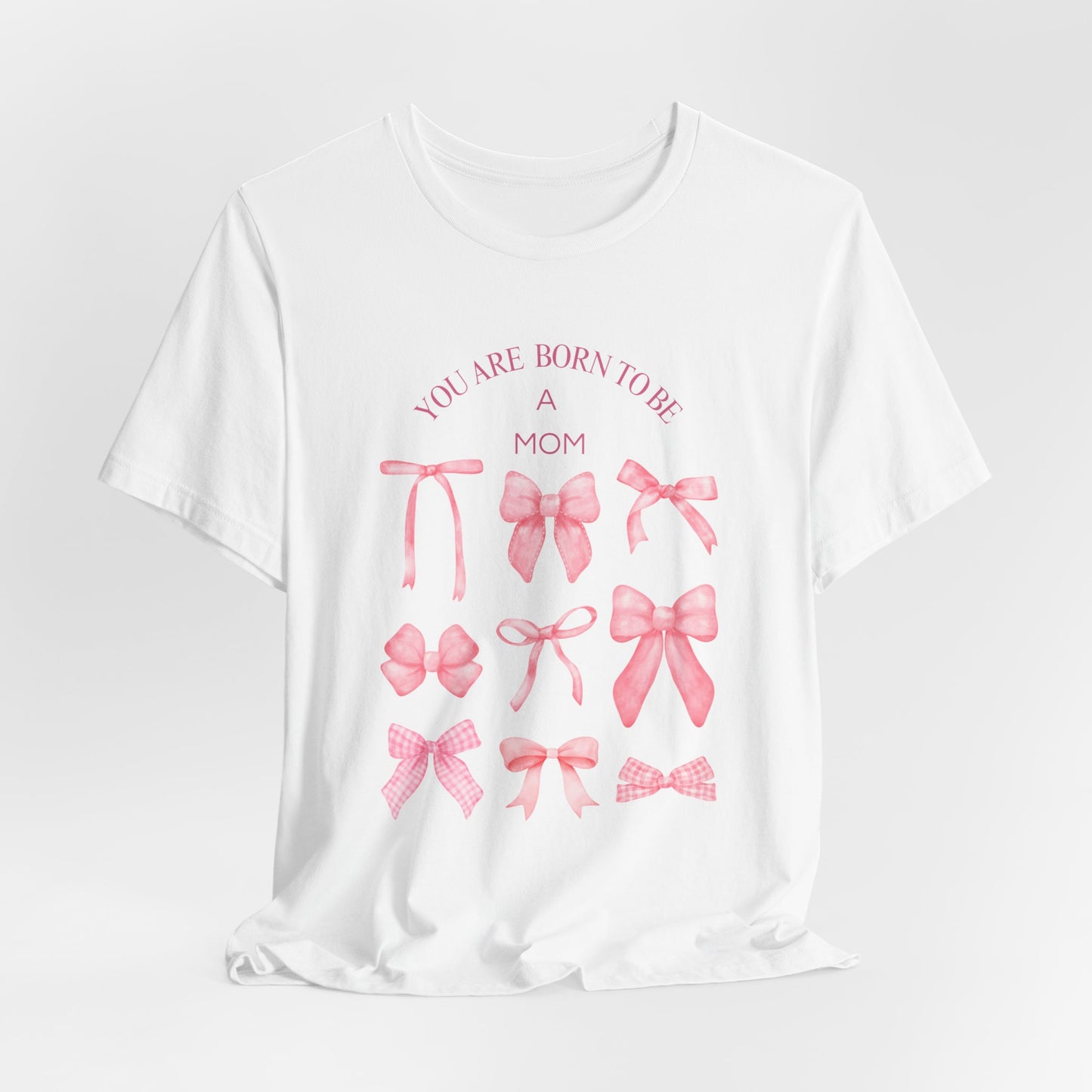 Pink Coquette Bow Pattern T-Shirt, Mom Coquette Tshirt,
Coquette bow tee